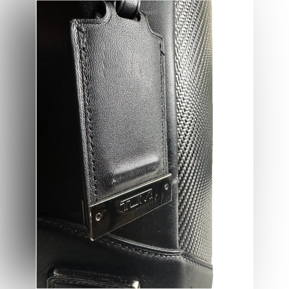 TUMI CFX Southington Carbon Fiber Backpack Black Leather Trim Luxury Rare - Picture 13 of 16